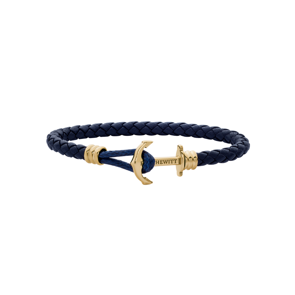 Bracelet Ancre Phrep Lite » Or Bleu Marine1