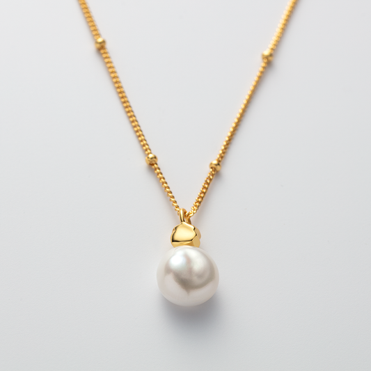 Ocean Pearl Necklace Gold