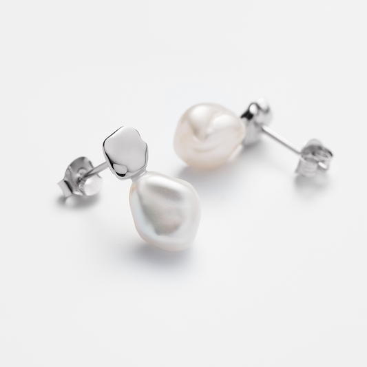 Ocean Pearl Earring Silver