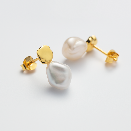 Ocean Pearl Earring Gold