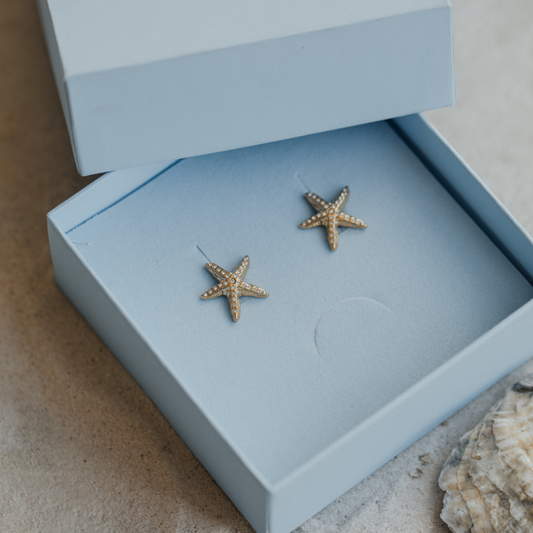 Sea Star Ohrring Gold