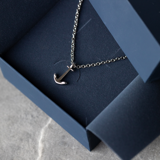 Men's Anchor necklace silver