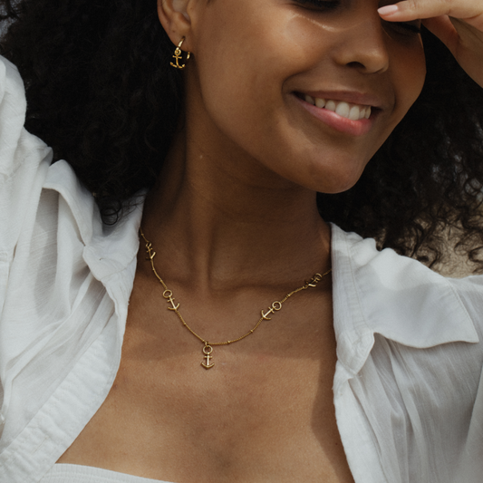 The Anchor II Necklace Gold
