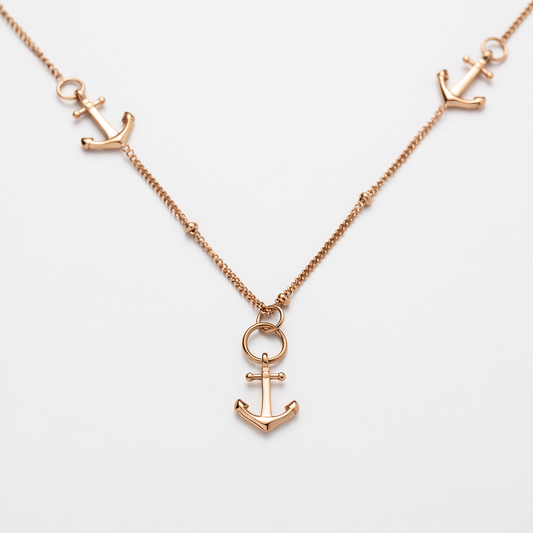 The Anchor II necklace rose gold