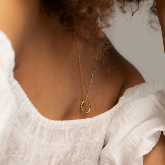 Waves Mono Necklace Gold