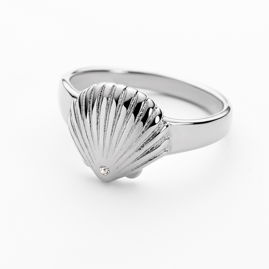 Scallop Ring Silber