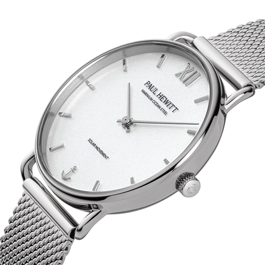 Sailor 33 mm watch silver white