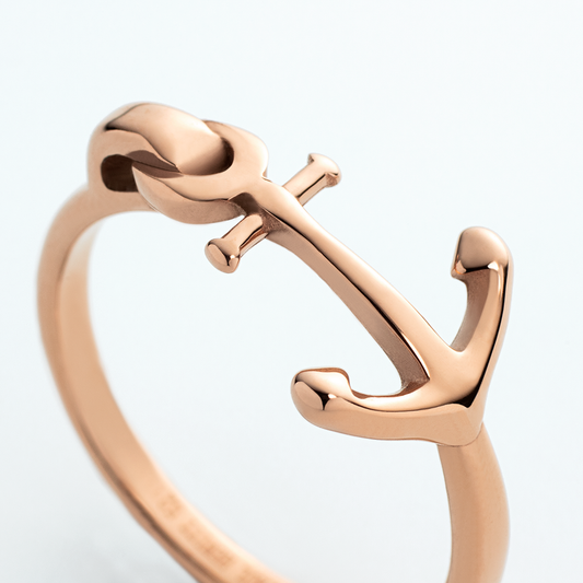 The Anchor II ring rose gold