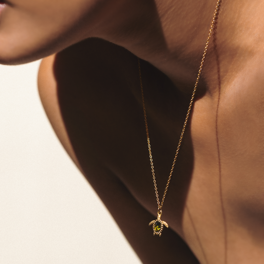 Turtle Mono Halskette Gold