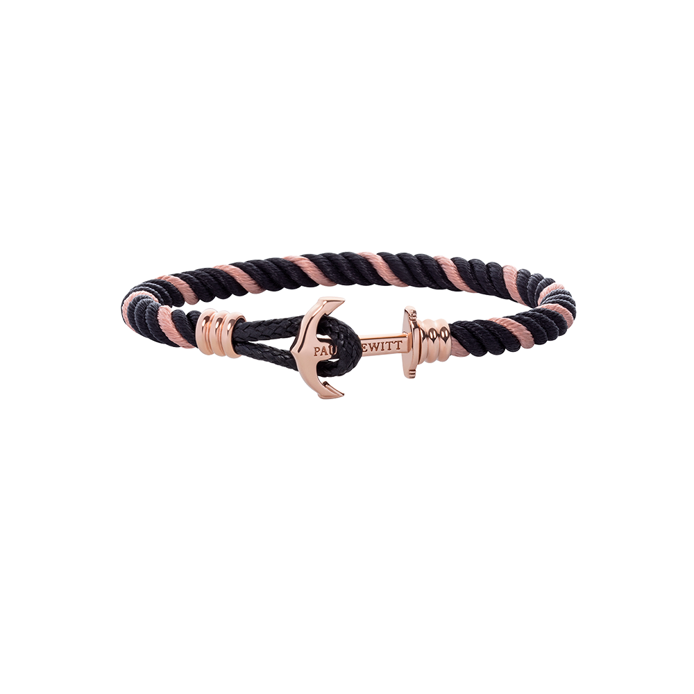 Anchor Bracelet Women » Phrep Lite Nylon » Rose Gold Black