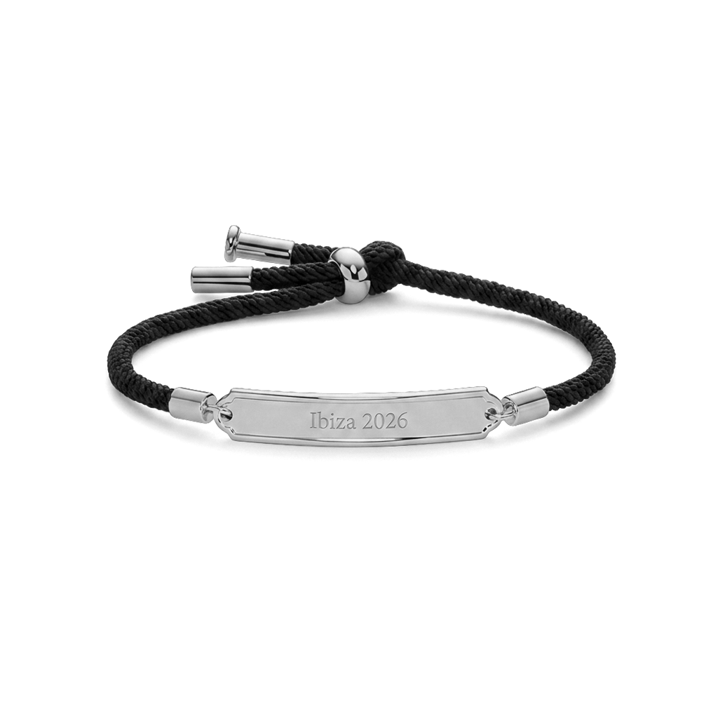 Vitamin Sea Engraved Bracelet Silver Black