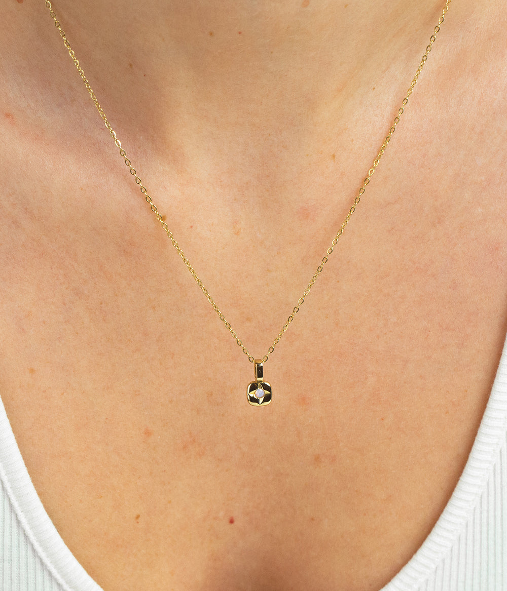Birthstone December Necklace Gold