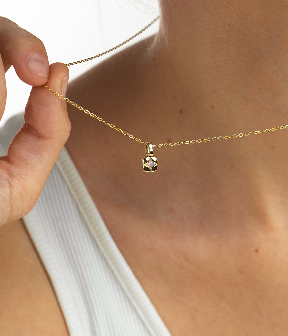 Birthstone December Necklace Gold