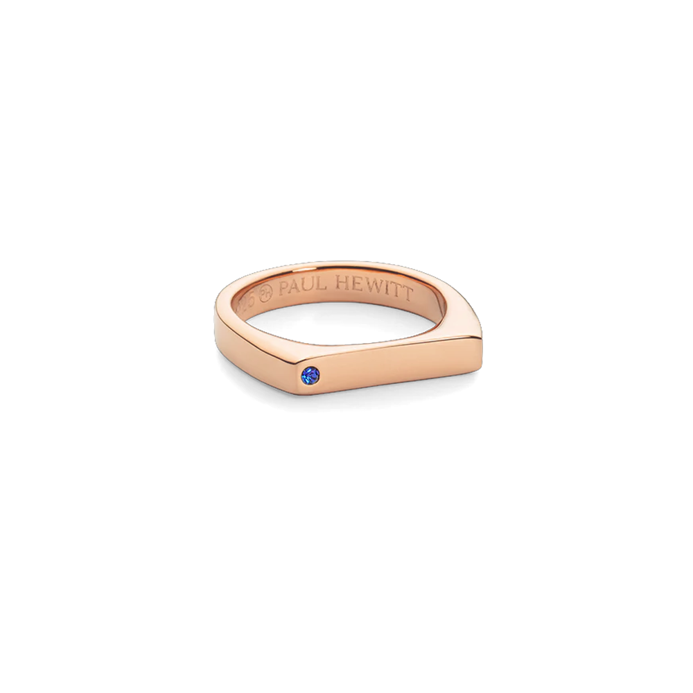 Ring Signet Brilliant Cut rose gold