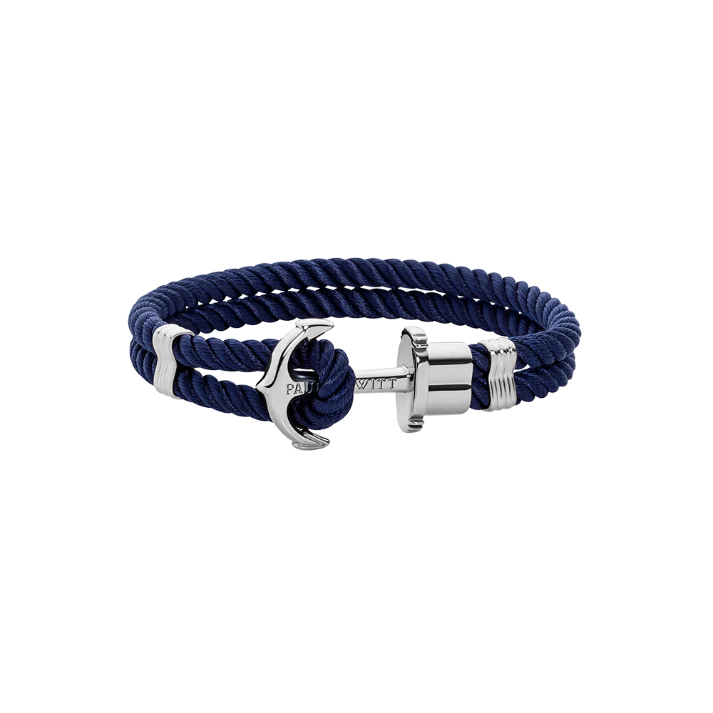 Phrep Armband Silber Marineblau