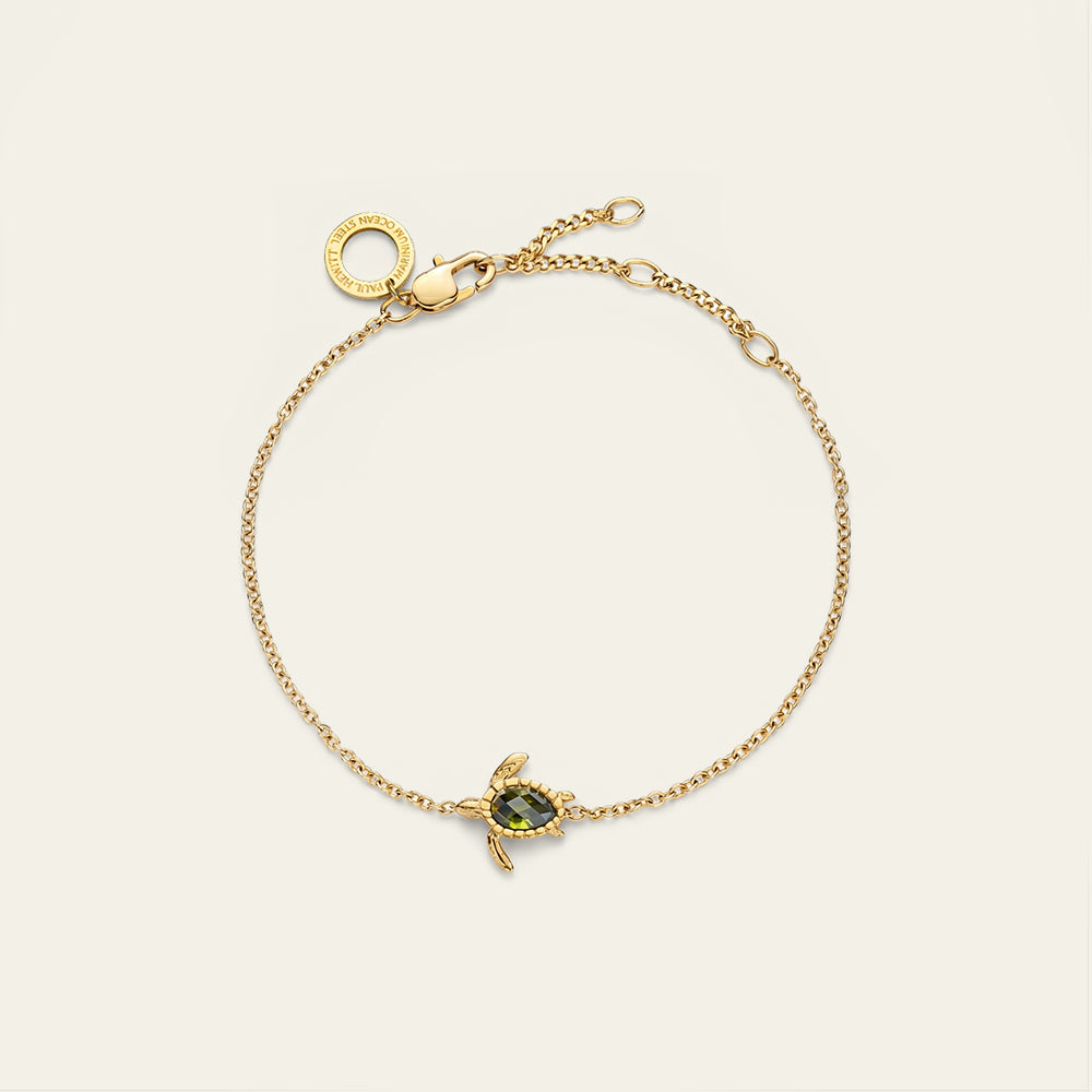 Turtle Mono Bracelet Or