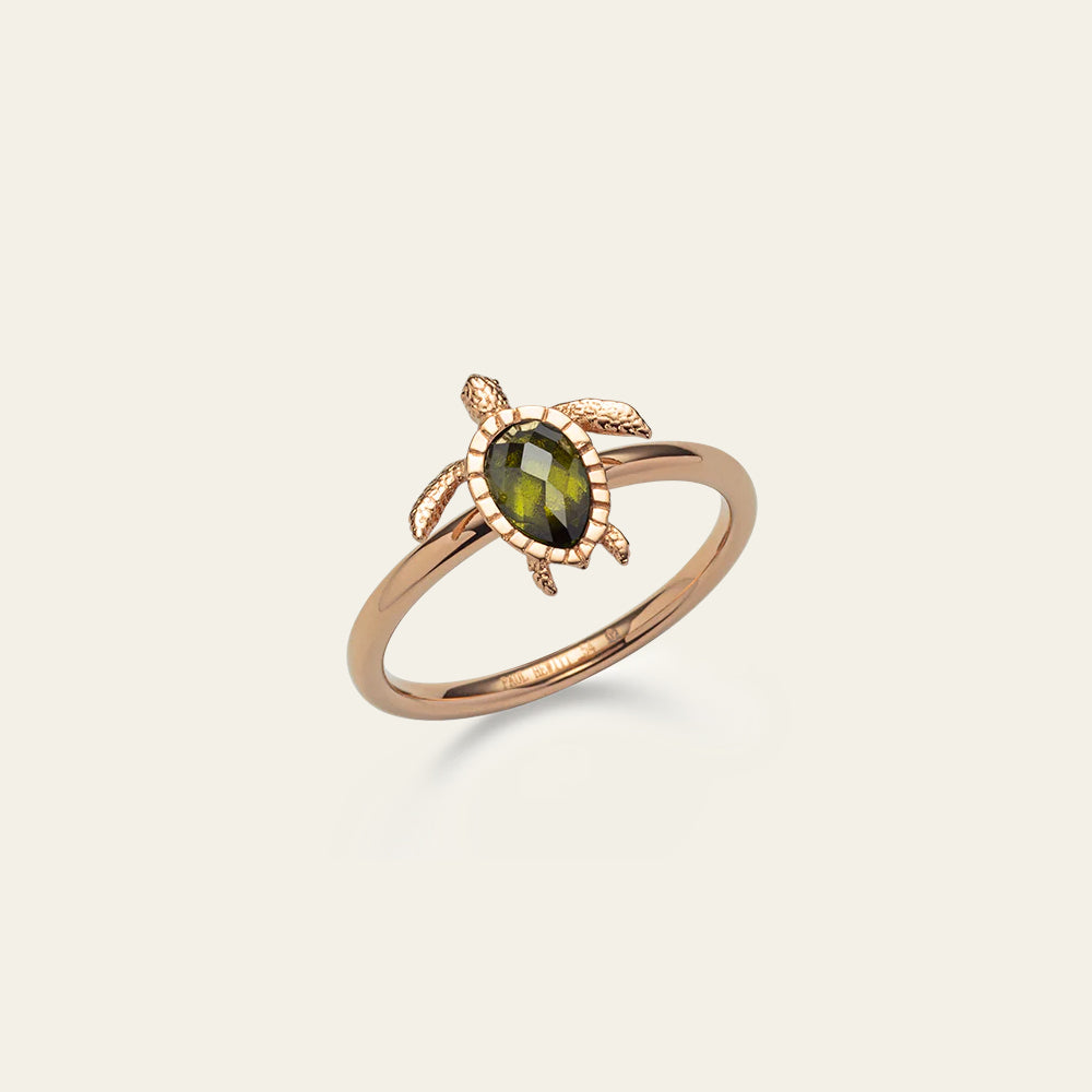 Turtle ring rose gold