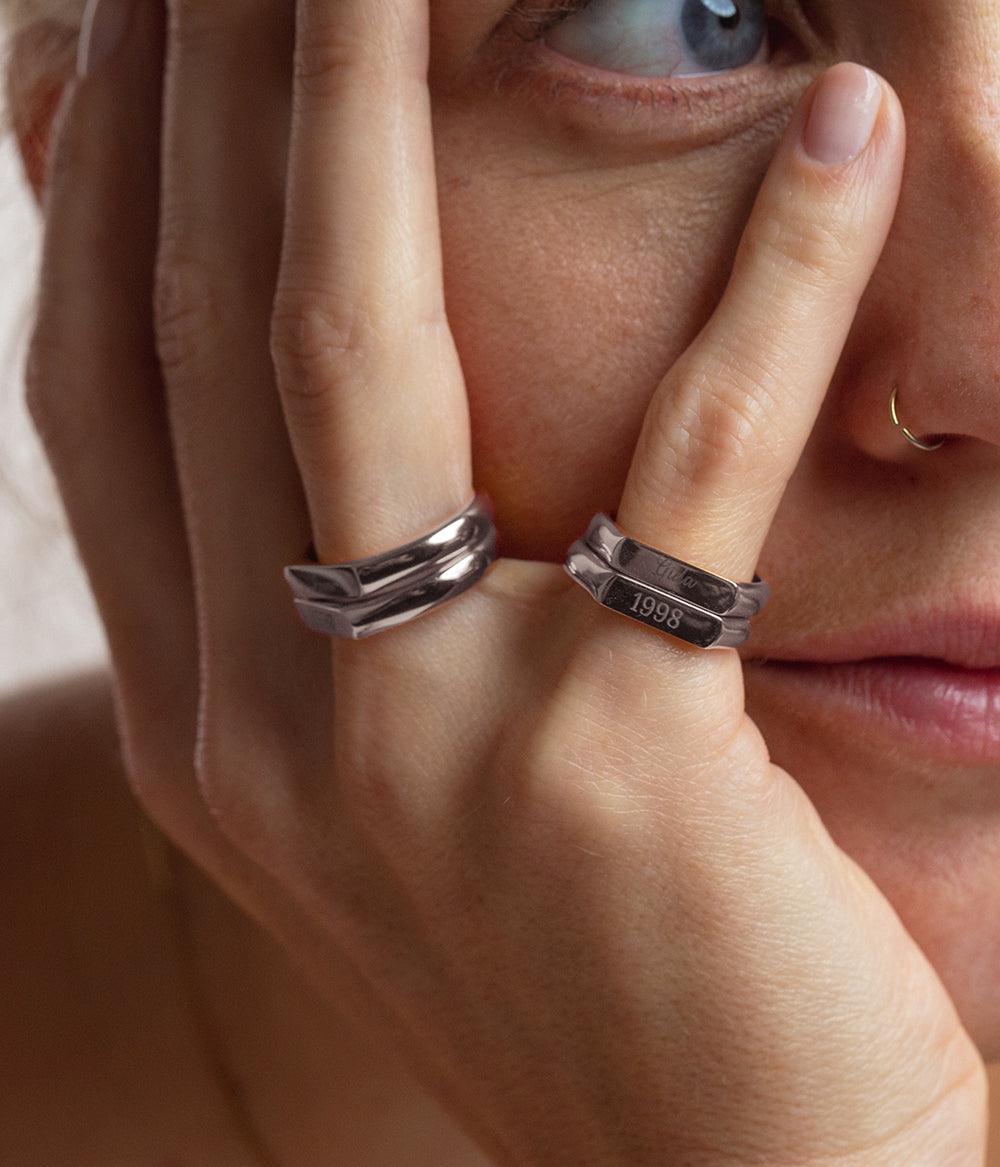 Slim Signet Ring Silber