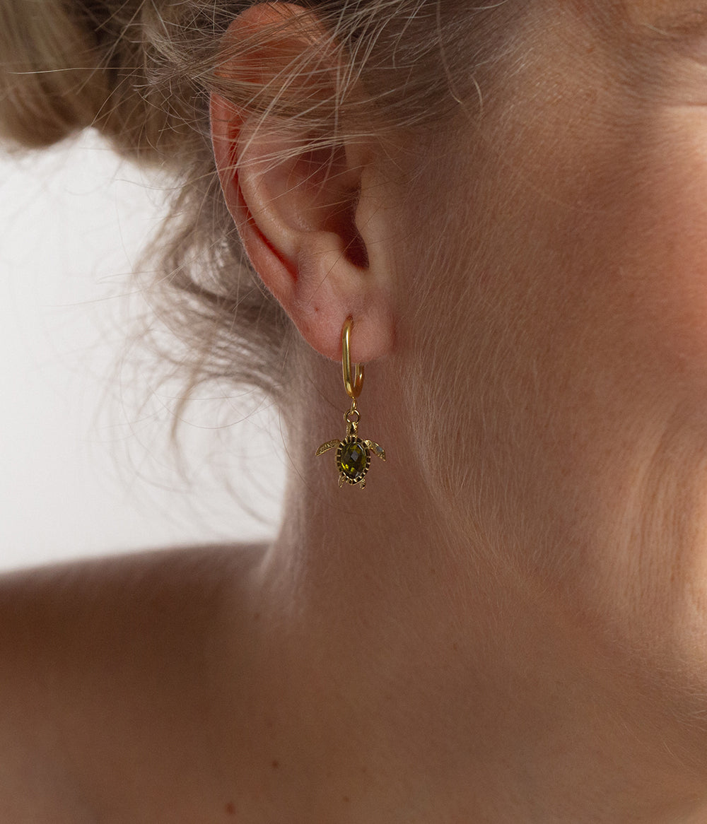Turtle Hoops Boucle d'oreille Or