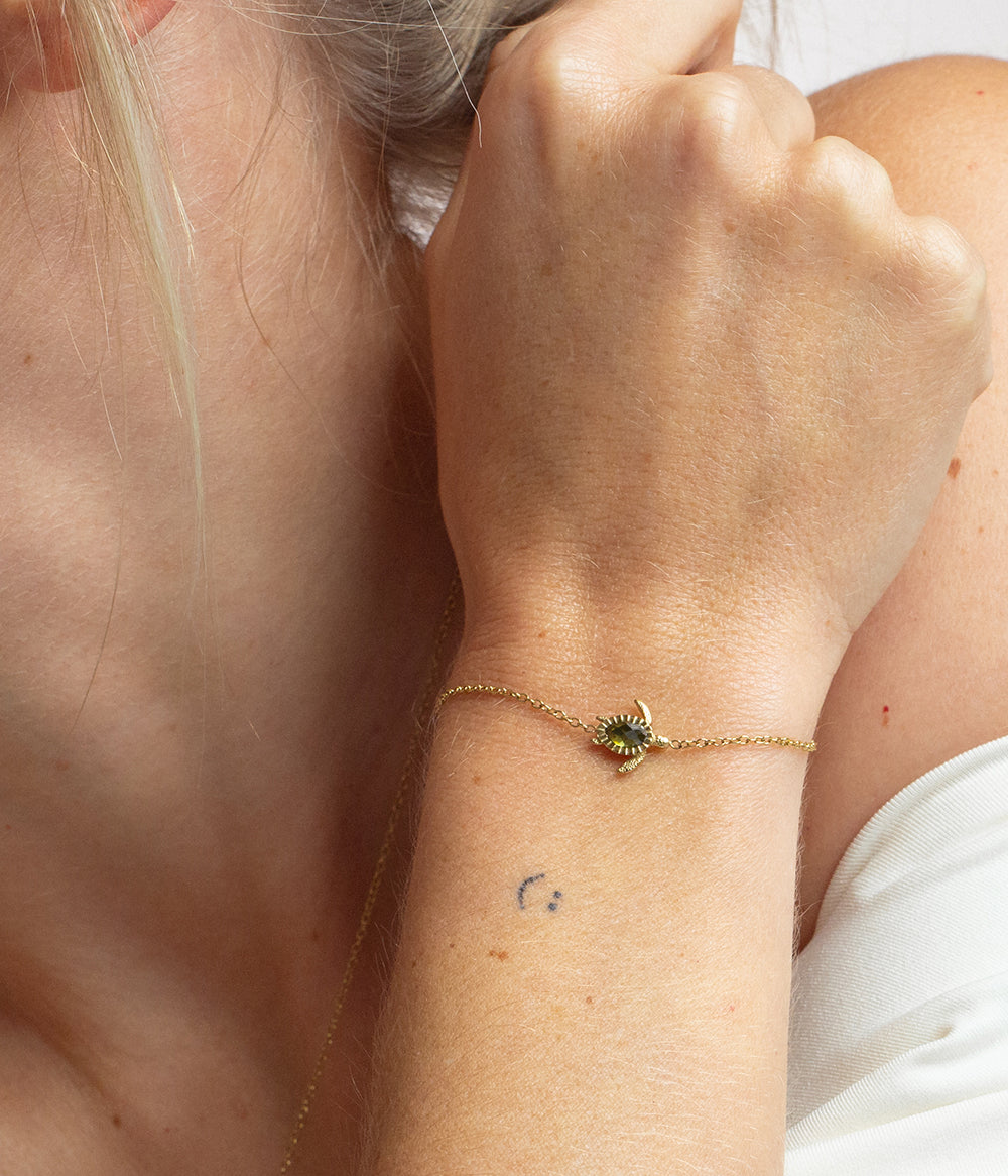 Turtle Mono Bracelet Or