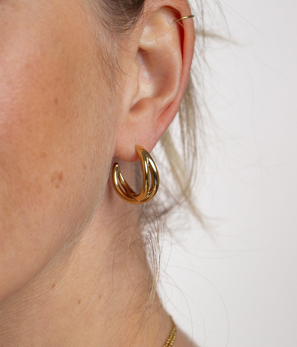 Waves Boucle d'oreille Or