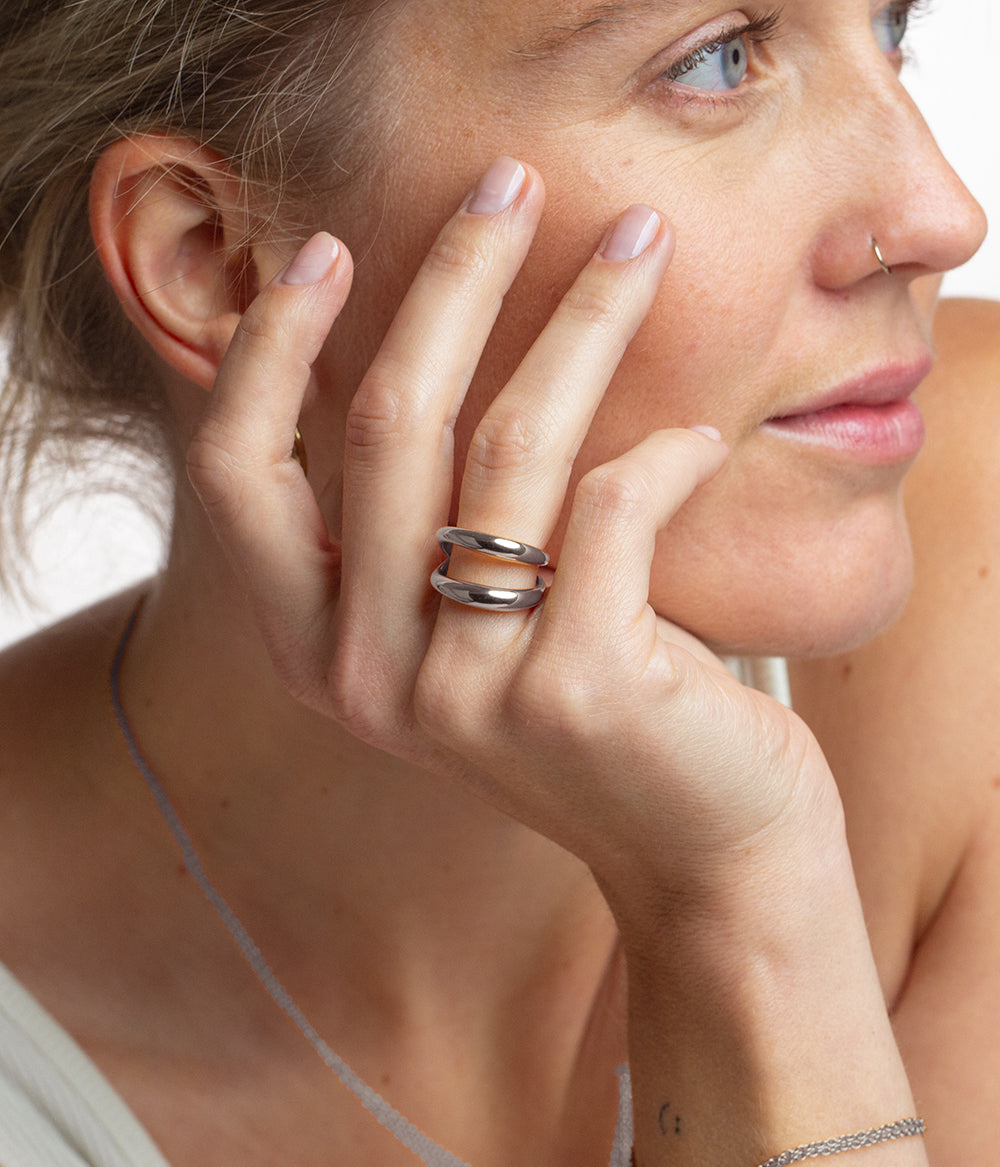 Waves Ring Silver
