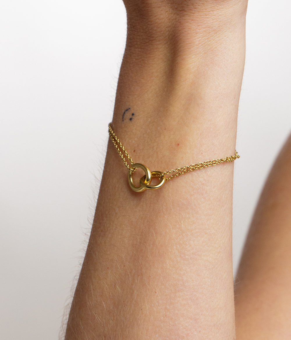 Waves bracelet gold