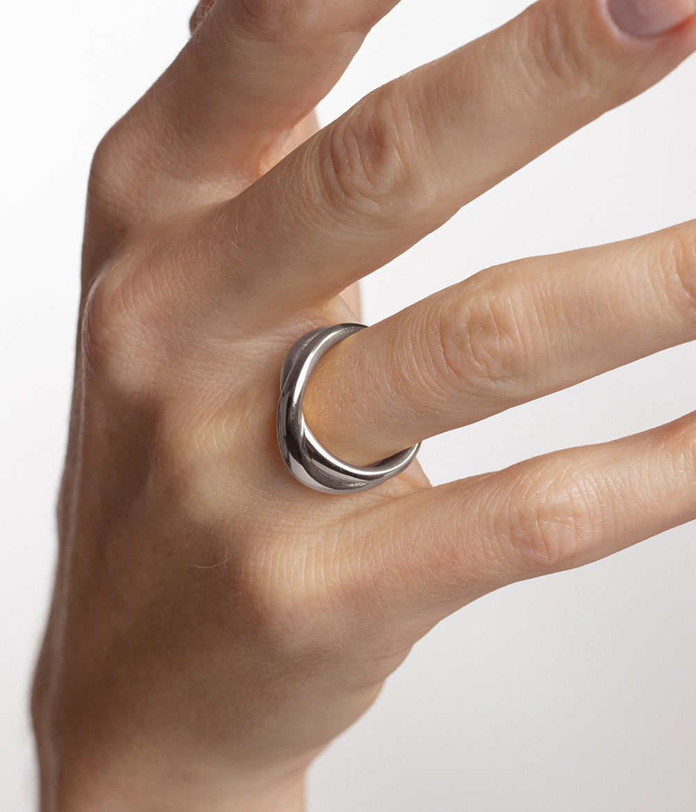 Waves Twisted Bague Argent