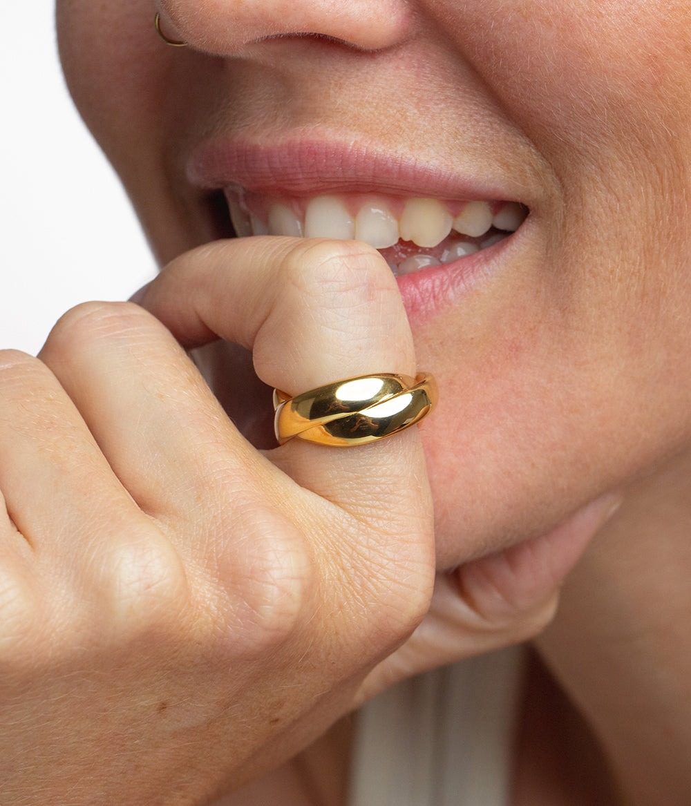 Waves Duo Bague Or
