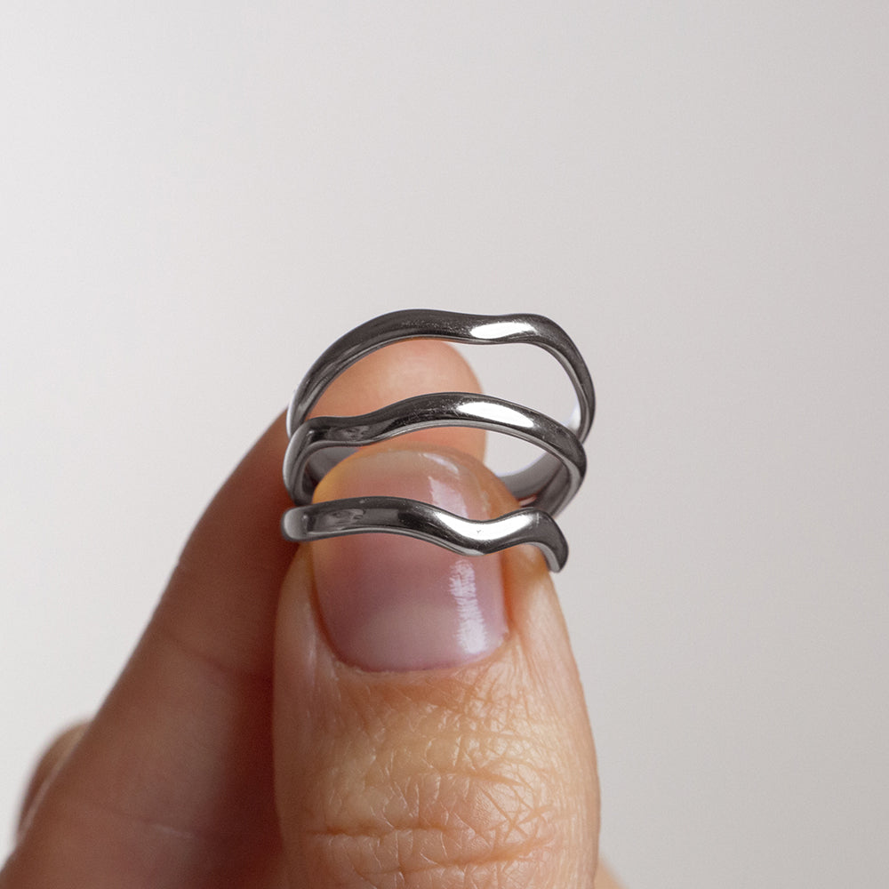 Waves Mono Bague Argent