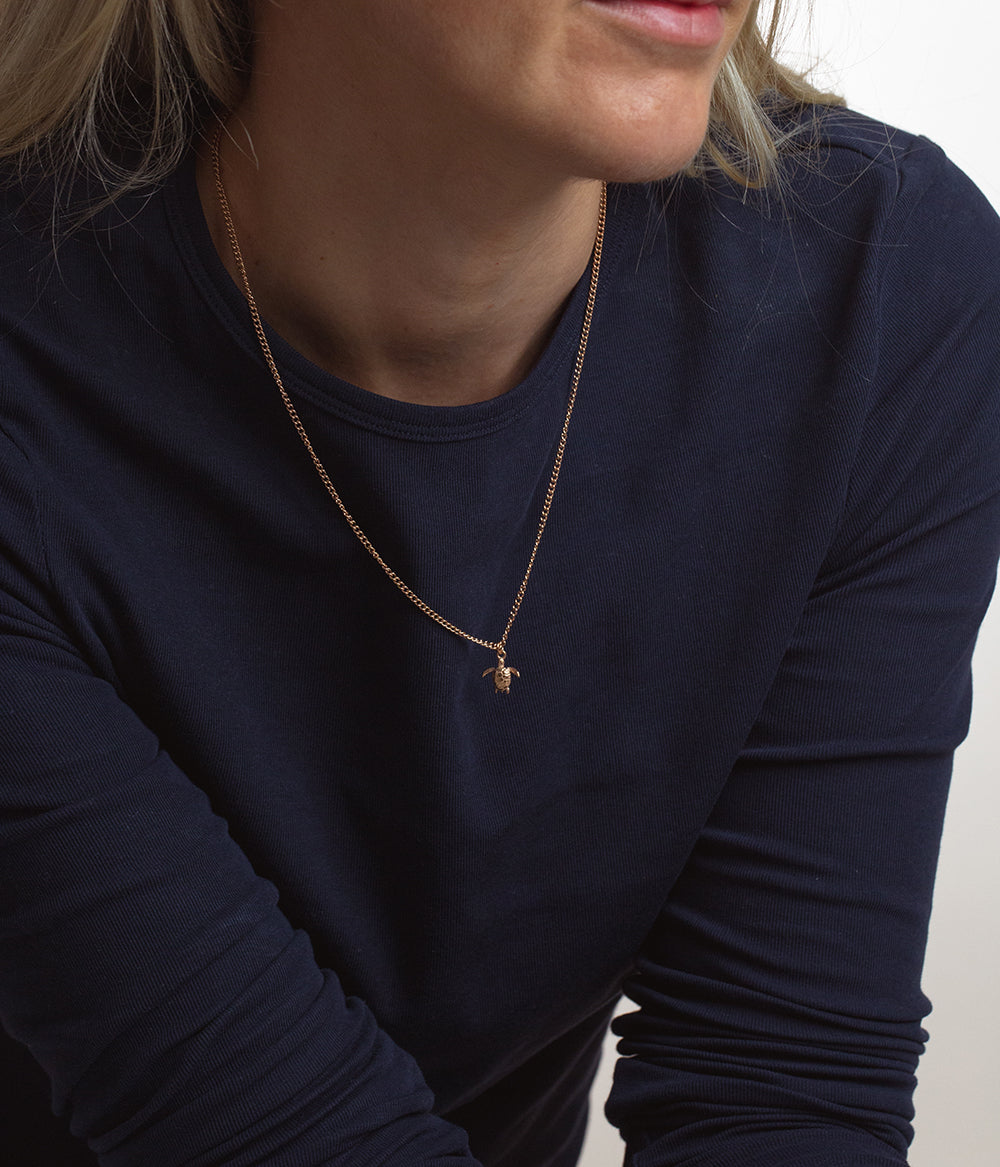 Turtle Essential Collier Or Rose