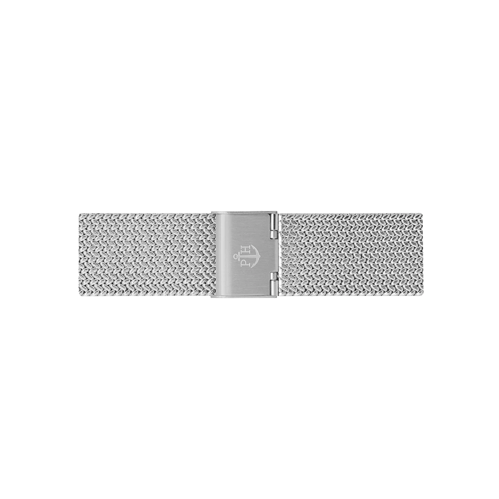 Mesh Uhrenarmband Woven Silber 20 mm