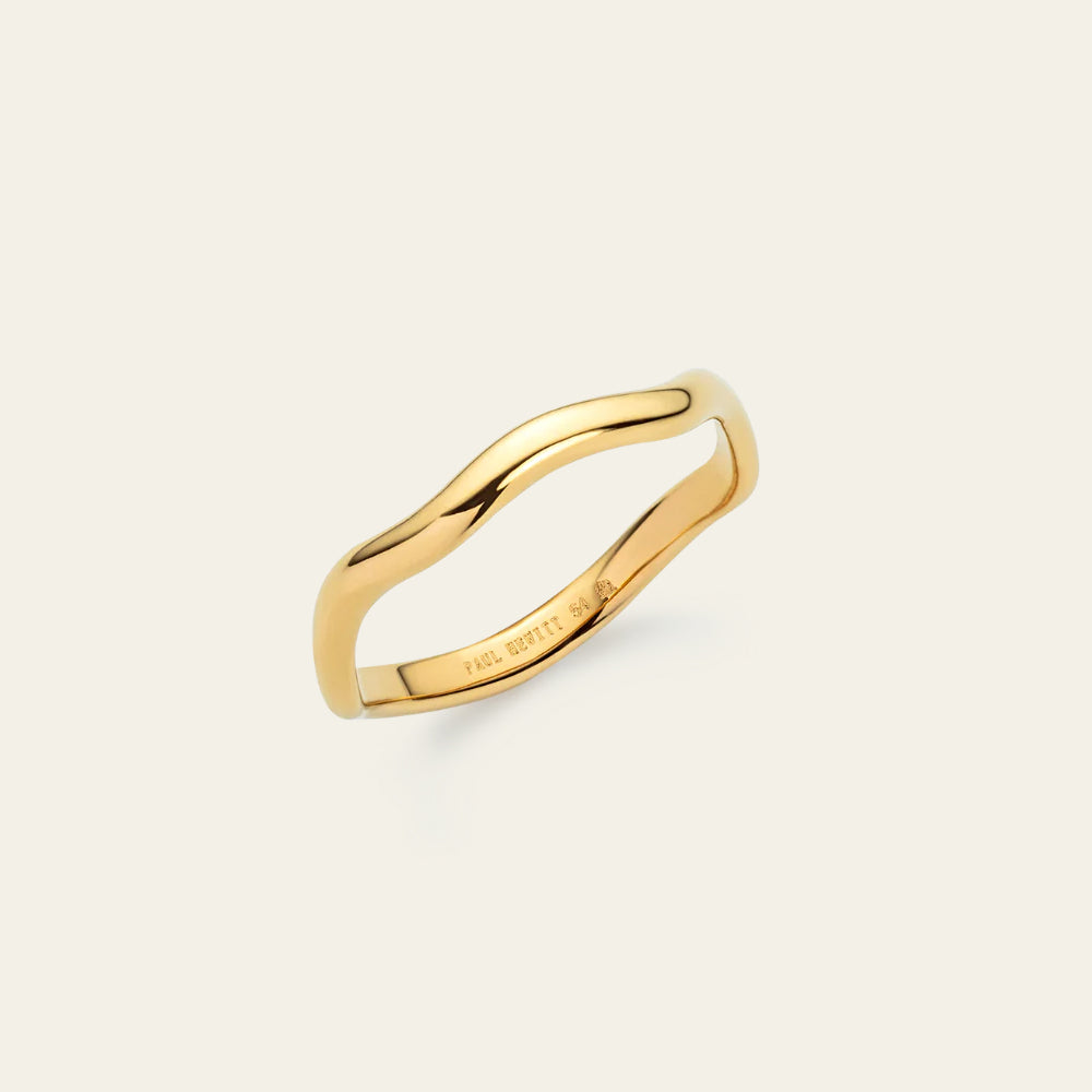 Waves Mono Ring Gold