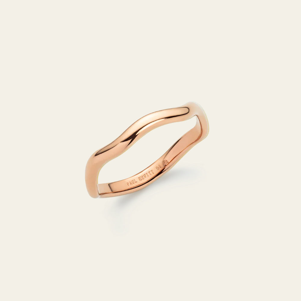Waves Mono Ring Roségold