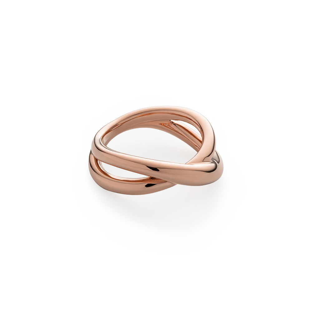 Waves Twisted Ring Rose Gold