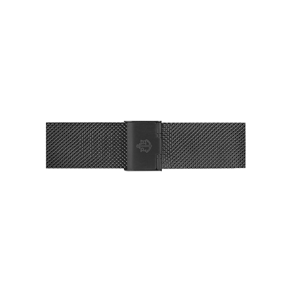Mesh Uhrenarmband Schwarz 20 mm