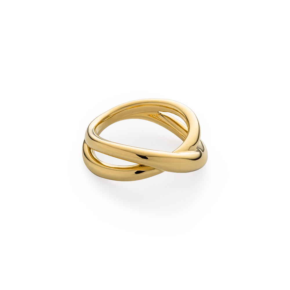 Waves Twisted Ring Gold