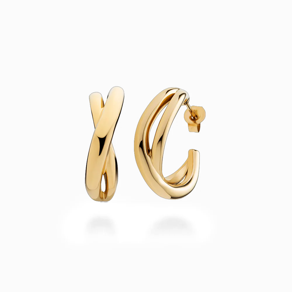 Waves Ohrring Gold