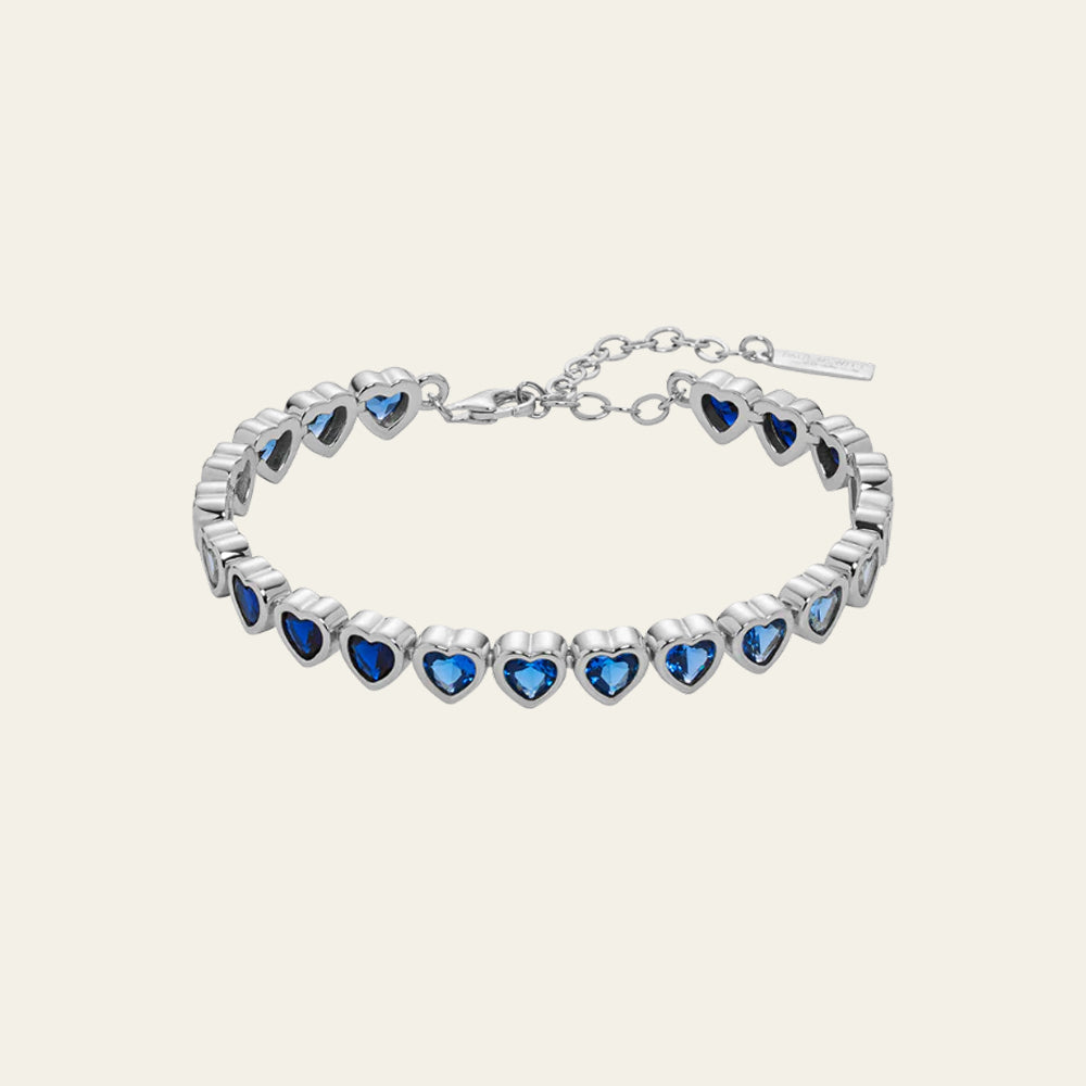 Heart of the Sea​ Rainbow Bracelet Silver