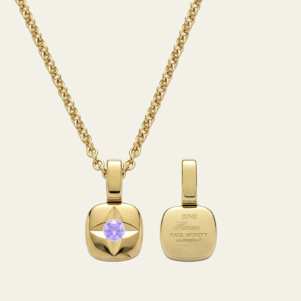 Birthstone June Halskette Gold