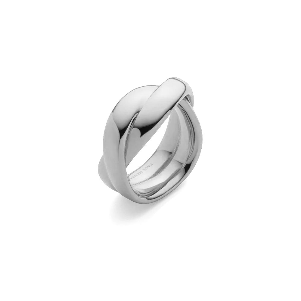 Waves Duo Ring Silber