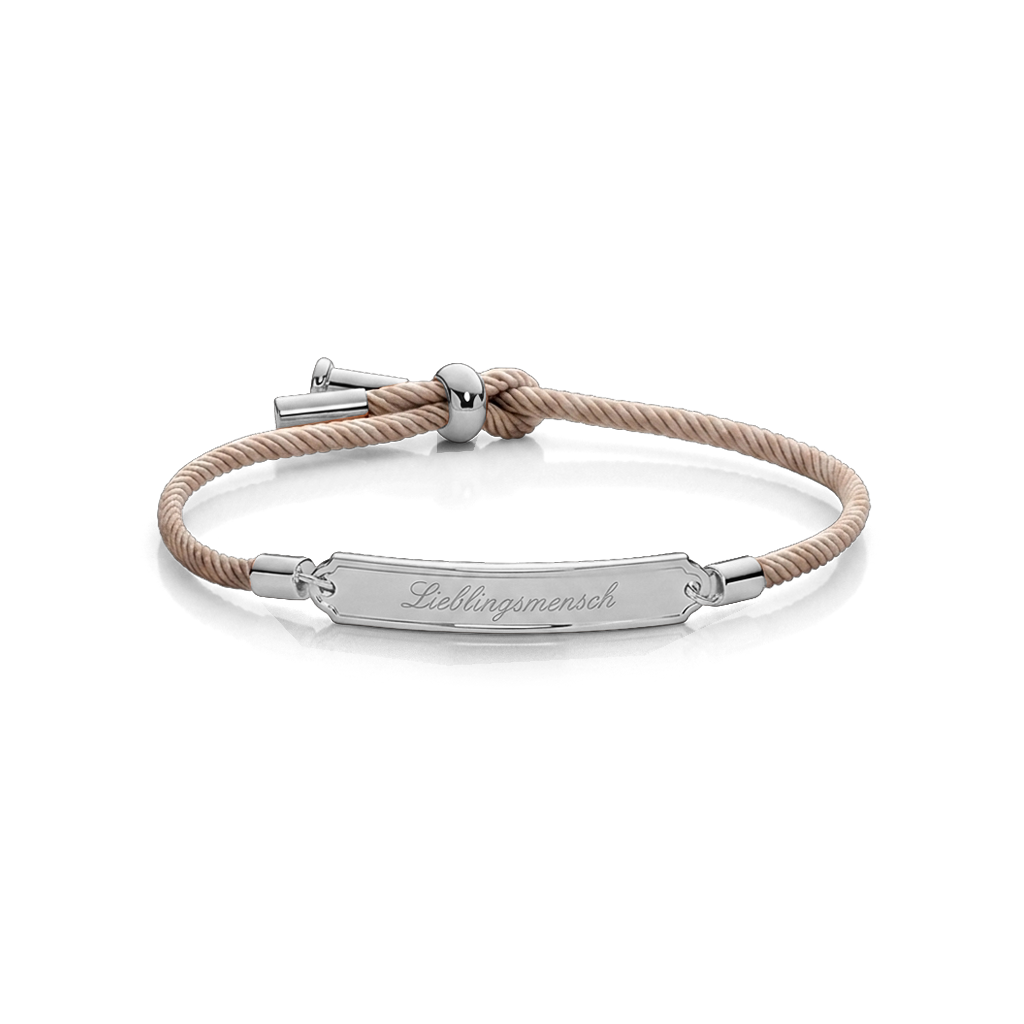Vitamin Sea Engraved Bracelet Silver Sand