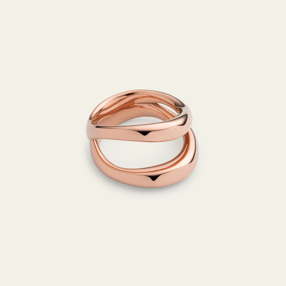 Waves Bague Or rose