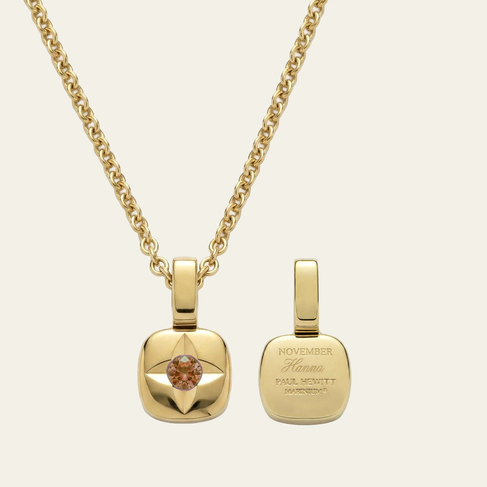 Birthstone November Necklace Gold