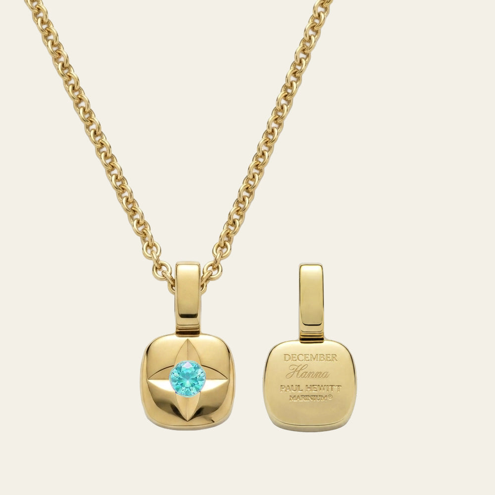 Birthstone December Necklace Gold