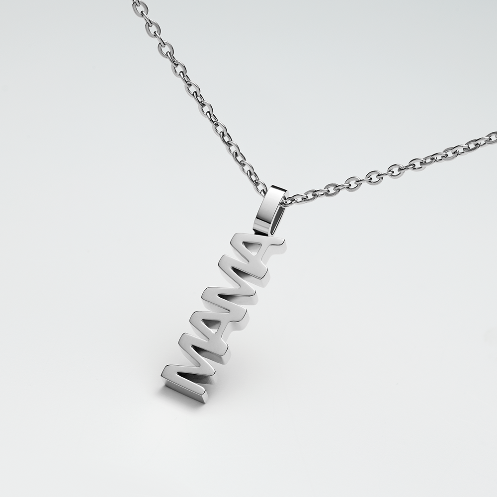 Set Mama Pendant und Halskette Silber