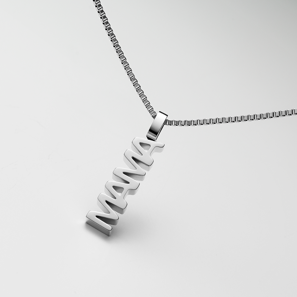 Set Mama Pendant und Halskette Silber