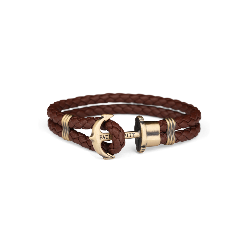 Ankerarmband Phrep Messing Braun