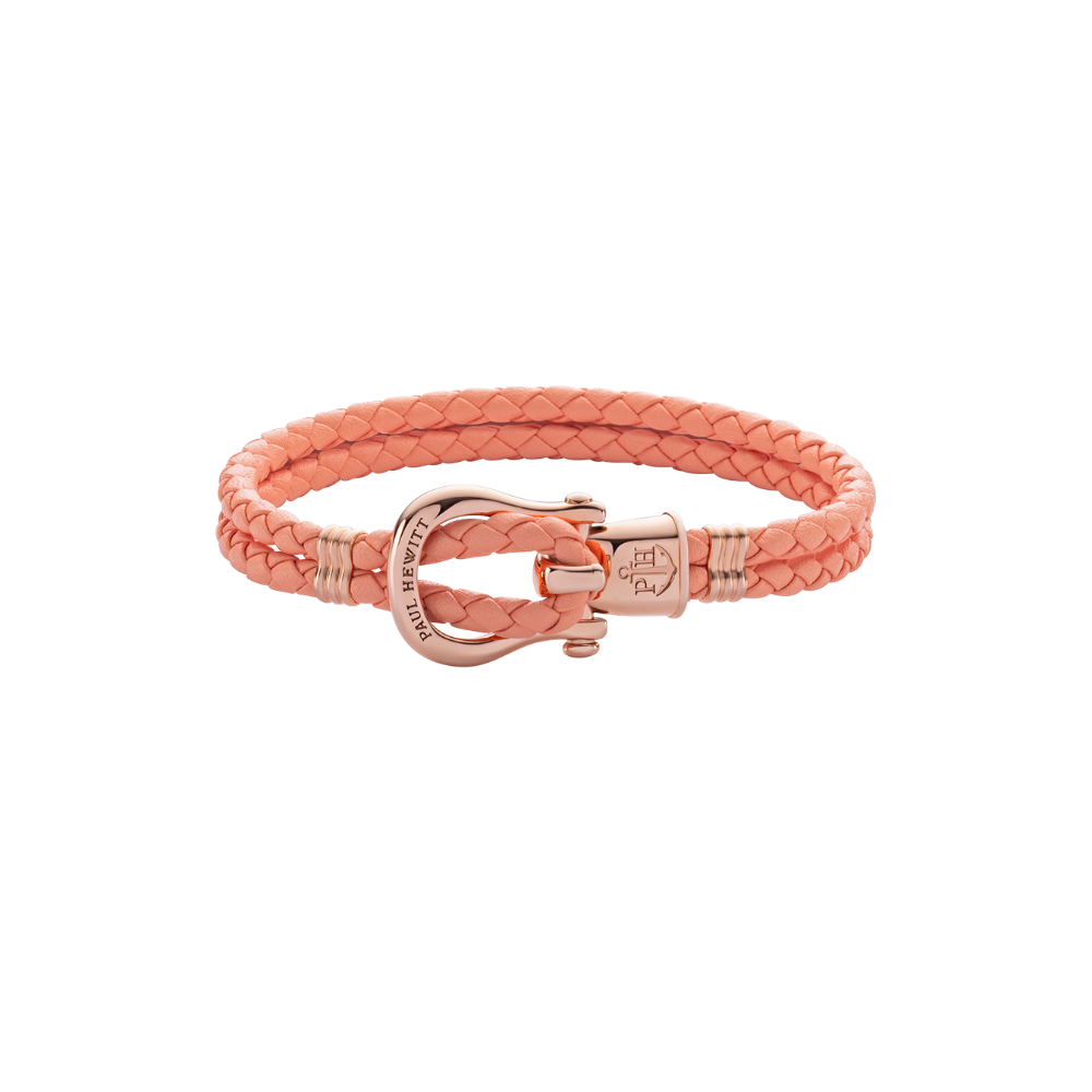Armband Phinity Roségold Leder Apricot