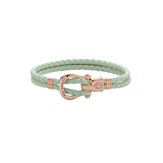 Armband Phinity Roségold Leder Mint